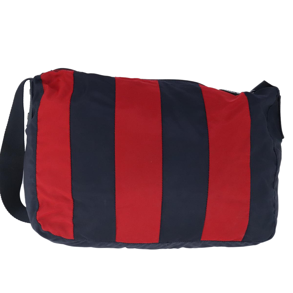 PRADA Shoulder Bag Nylon Red Navy Auth bs20409 - Picture 2 of 16